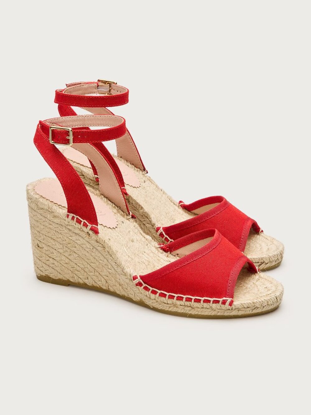 J. Crew Made-in-Spain espadrille wedges with piping